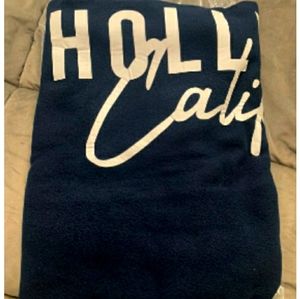 Hollister CA Dark Blue Fleece Throw